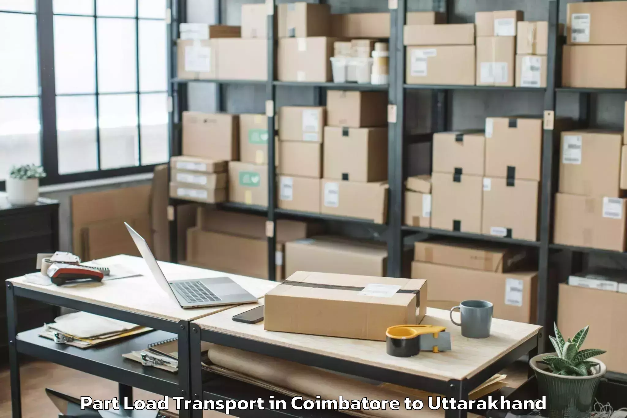 Book Coimbatore to Tehri Part Load Transport